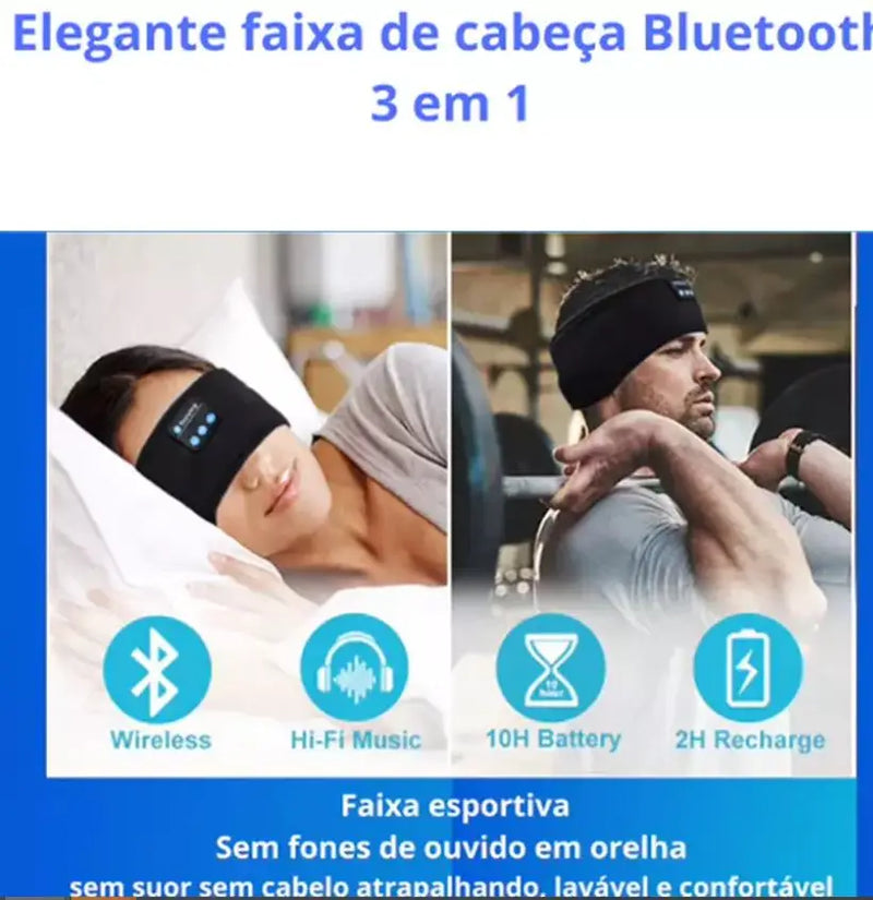 Faixa com Fones Confortáveis para Atividades Esportivas Bluetooth