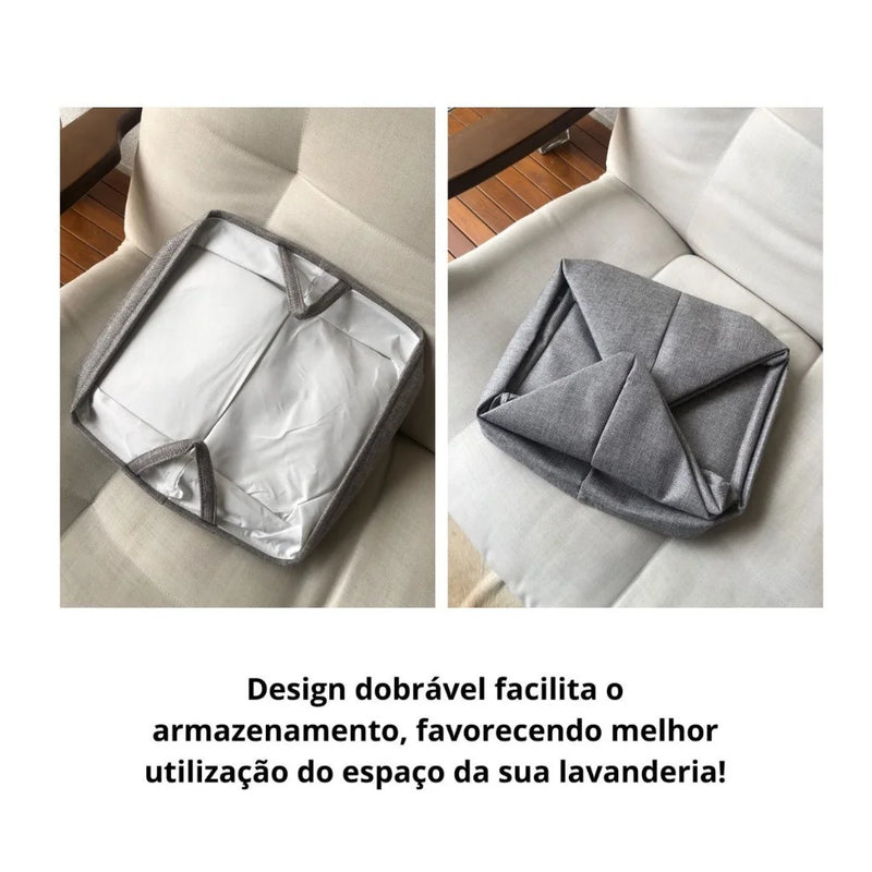 Cesto para Roupas Lavanderia 60L