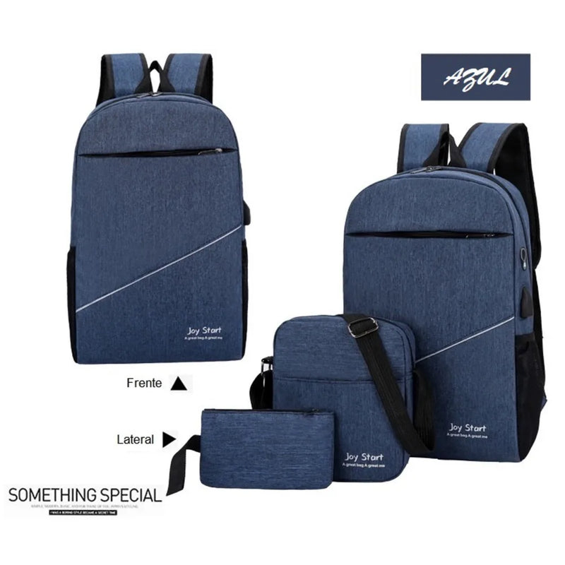 Mochila Social Notebook Conjunto USB