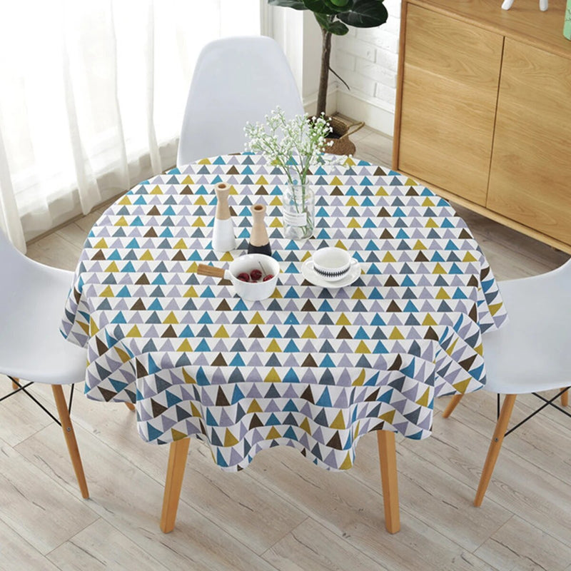 Toalha de Mesa Redonda 120/150cm, Lavável, Decorativa