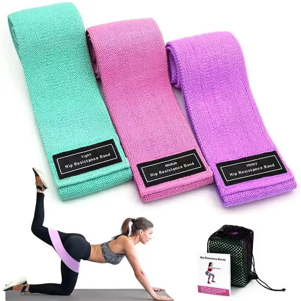 Kit de 3 Faixas Elástica de Resistência para Exercícios