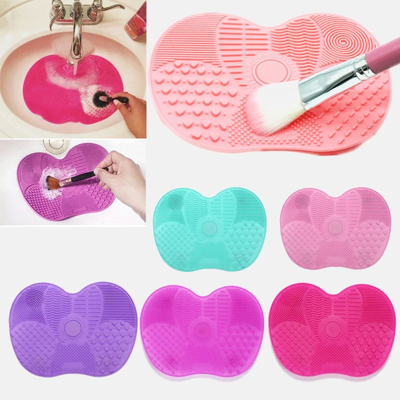 Tapete de Silicone para Limpeza de Pincéis de Maquiagem