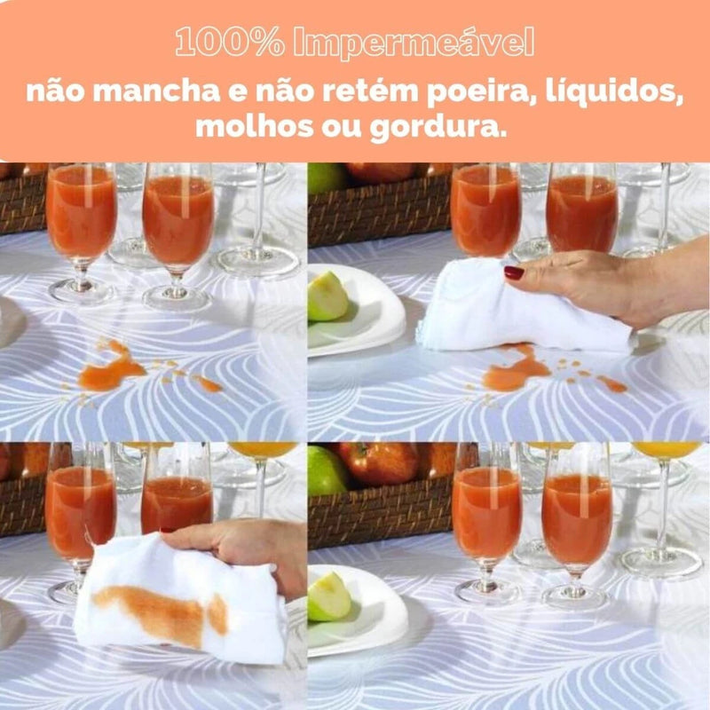 Toalha de Mesa de Plástico Térmica Para 4 6 8 e 10 Lugares Grossa Várias Estampas Quadrada Decoração Cozinha